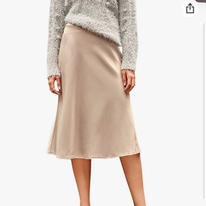 Satin MIDI Skirt